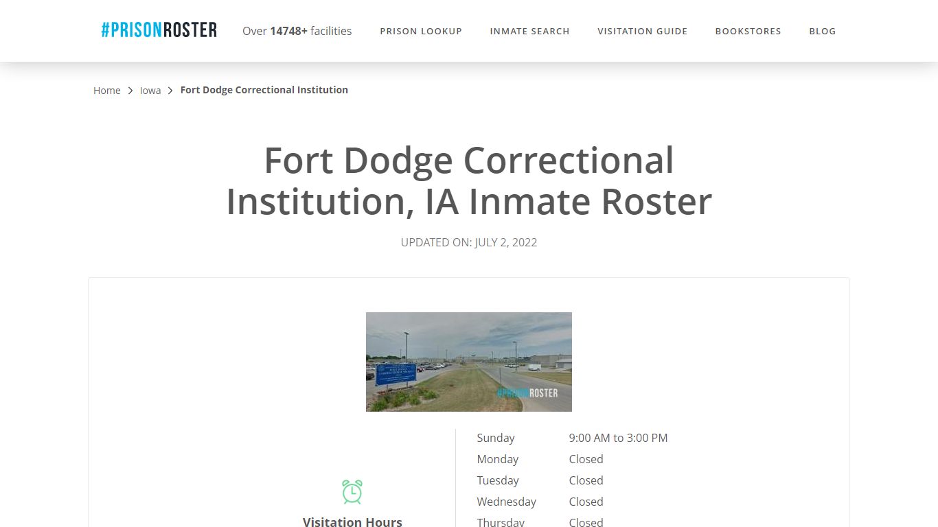 Fort Dodge Correctional Institution, IA Inmate Roster