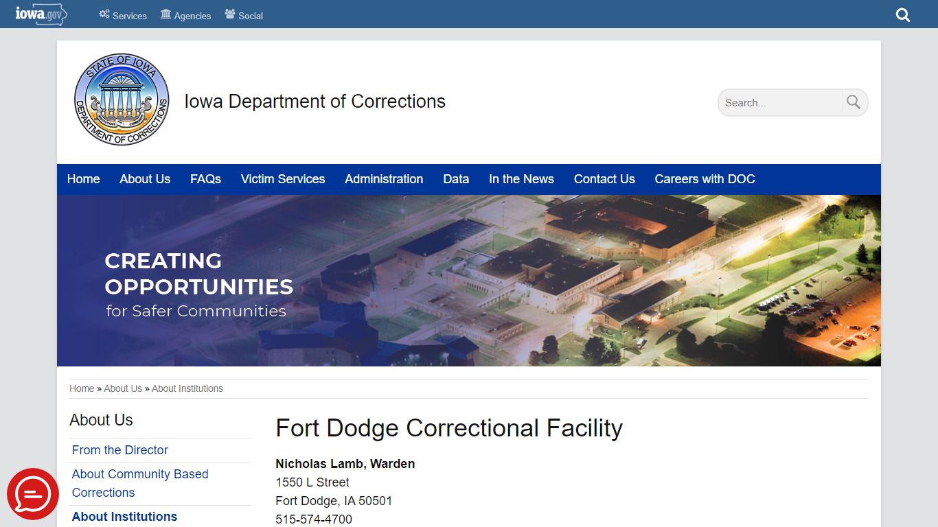 Fort Dodge Correctional Facility | Iowa Department of ...