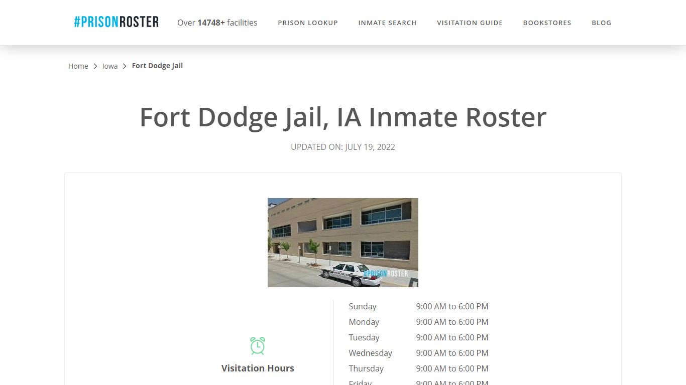 Fort Dodge Jail, IA Inmate Roster - Nationwide Inmate Search